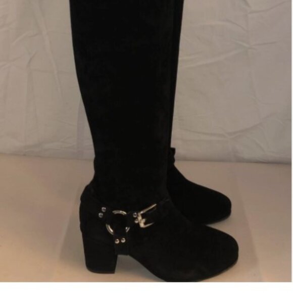 39/US8❤️OPENING CEREMONY Stretch Suede Leather Over Knee Thigh High Boots Bootie - Picture 9 of 10